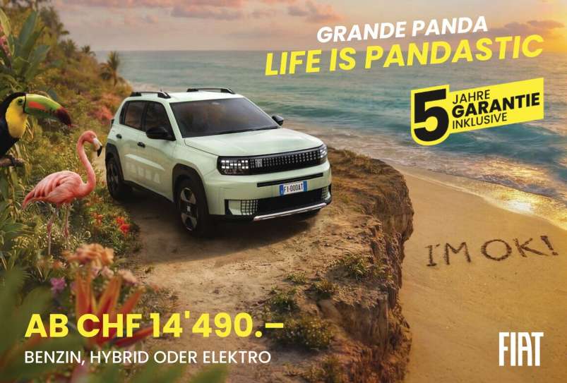 Fiat Grande Panda ab CHF 14`490.00 und inklusive 5 Jahre Garantie